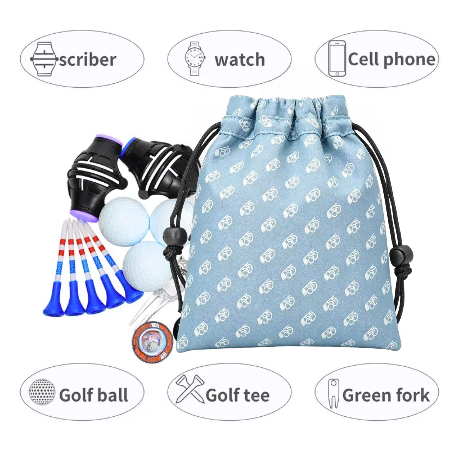 Bolsa Minimalista Azul para It - Golf Equipment Drawing avaliação e preço