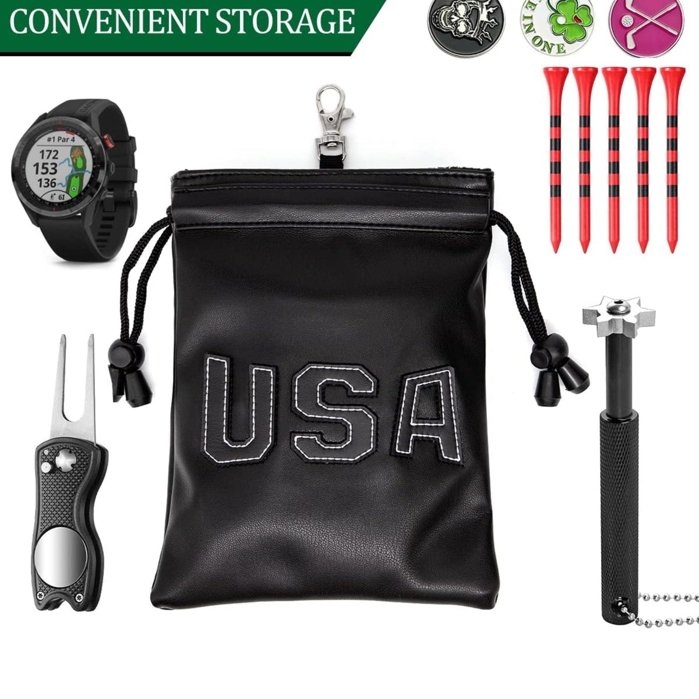Bolsa de Couro PU com Design A - Golf Equipment Drawing avaliação e preço